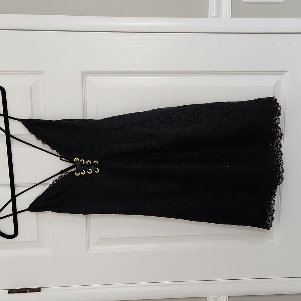 Victoria Secret black lace lingerie/ dress NWT M
